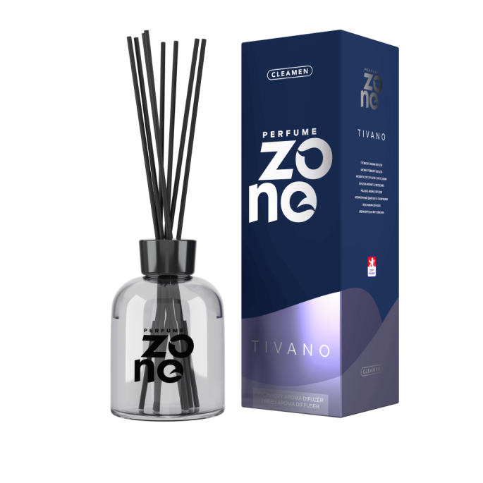 CLEAMEN PERFUME ZONE Tivano 200 ml, tyčinkový difuzér