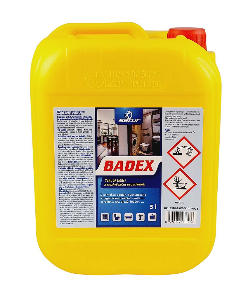 SATUR BADEX 5l bělicí a dezinfekční přípravek
