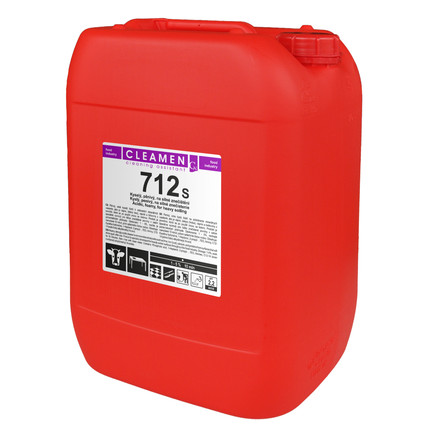 CLEAMEN 712 S pěnivý vysoce kyselý čistič, 24kg