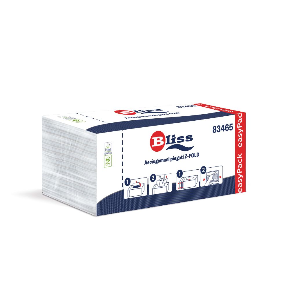 Ručník skládaný Bulkysoft 83465, 23x24cm, 2 vrst, cell. BLISS 144 lístků (přebal) ONESTOP