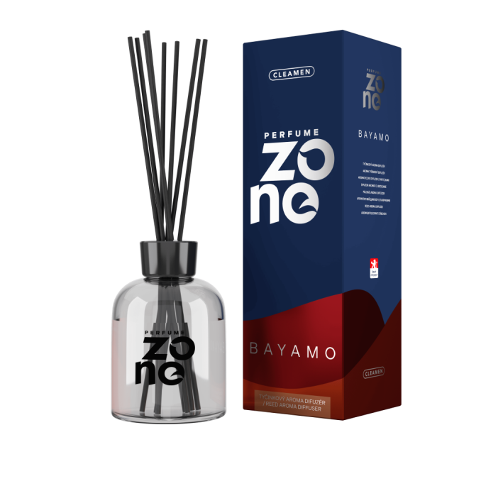 CLEAMEN PERFUME ZONE Bayamo  200 ml, tyčinkový difuzér