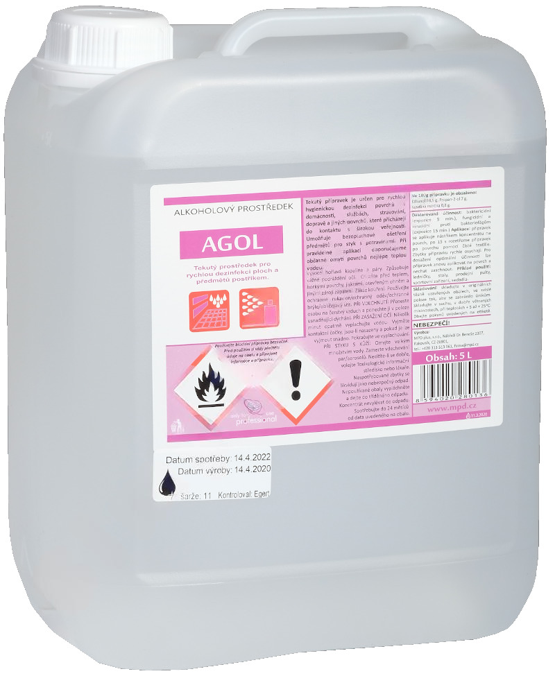 MPD AGOL rychlá dezinfekce 5l, AGOL5PE