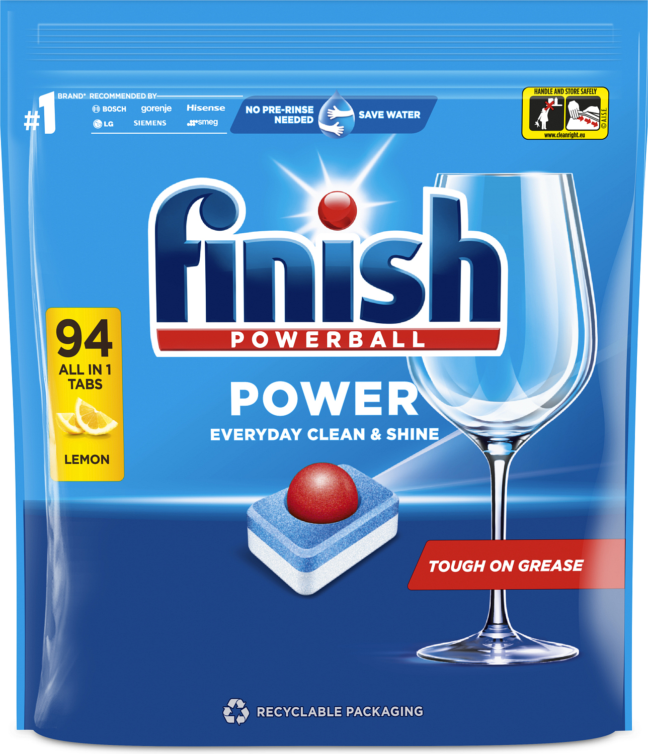 FINISH Tablety do myčky POWER lemon - 94ks 