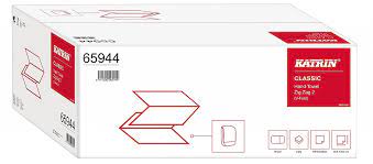 Ručník skládaný KATRIN 65944, 2vrstvý, bílý recykl, 3000ks