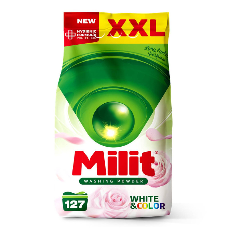 MILIT prací prášek WHITE & COLOR 8,255 kg