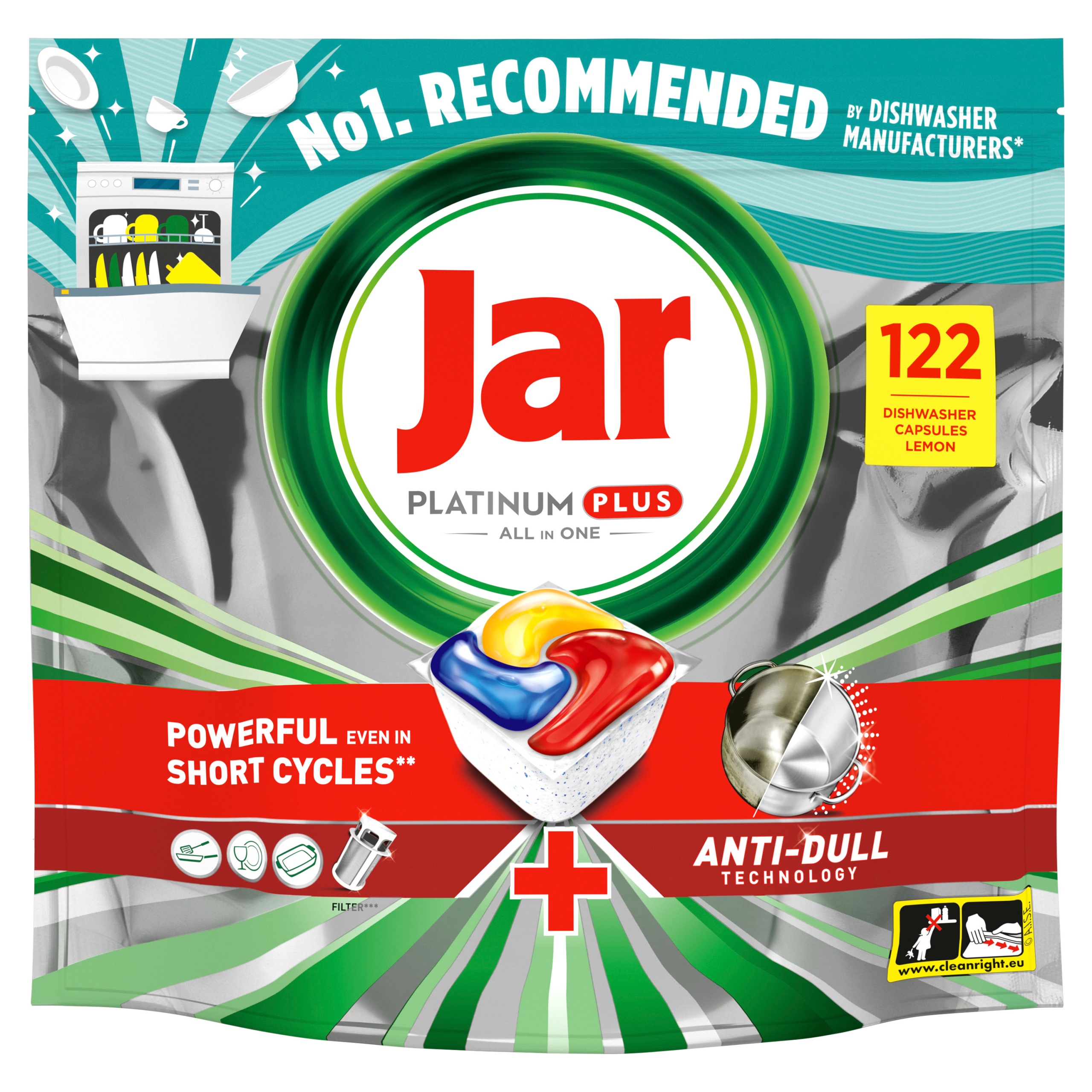 Jar Fairy Professional Platinum PLUS kapsle do myčky nádobí 122 ks