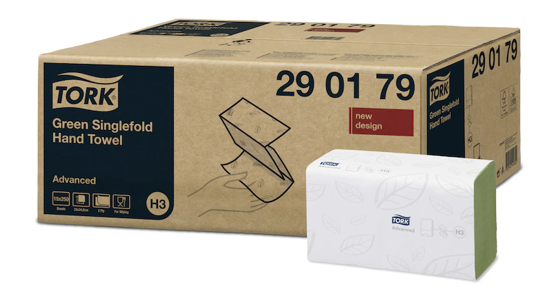 TORK Advanced ZZ, ručník skládaný,zelený 2vr,3750ks, H3, 290179