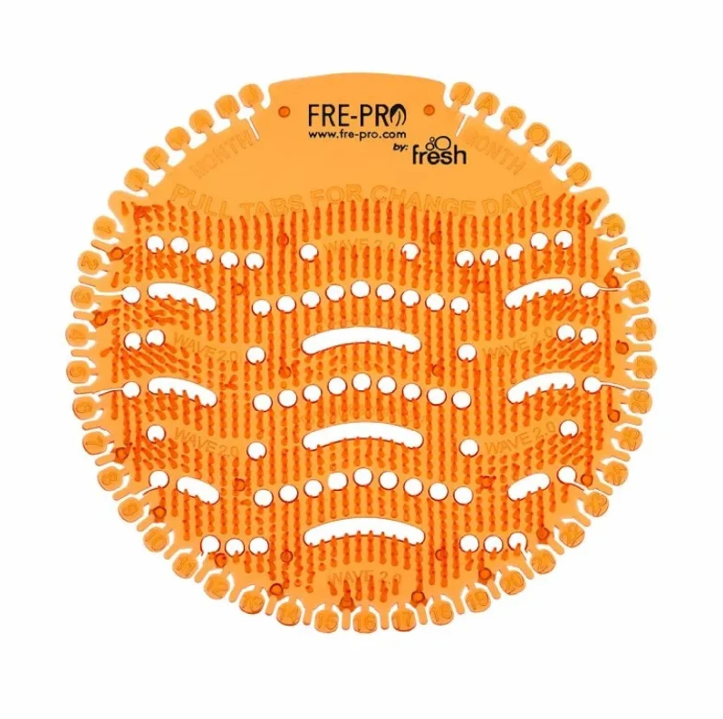 Sítko do pisoáru FrePro Wave 2.0, vůně MANGO, oranžové, cena za balení 2ks